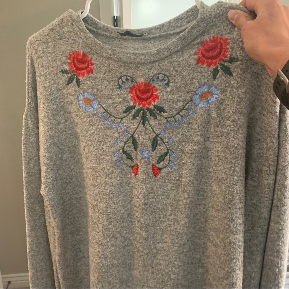 Embroidered sweater